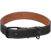 Produktbild von Flamingo Montana Hundehalsband aus Leder Schwarz XL 47,5-58cm
