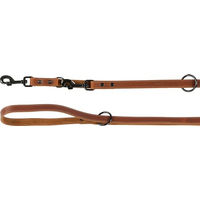 Produktbild von Flamingo Montana Leder-Schleppleine für Hunde in Cognac Braun 240 cm x 20 mm - 240 cm
