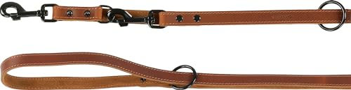Flamingo Montana Schleppleine aus Leder Braun 200 cm x 20 mm - 200 cm – Bild 1 von 3
