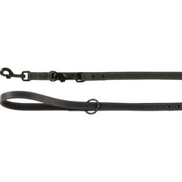 Flamingo Montana Schleppleine aus Leder Schwarz 200 cm 20 mm - 200 cm – Bild 1 von 3