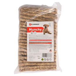 Flamingo Munchy Natur Hundesnack Rind Junior Monoprotein ohne Zucker 100 Stück – Bild 1 von 4