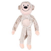 Produktbild von Flamingo Munka Hundespielzeug Affe aus Plüsch beige mit Quietschfunktion