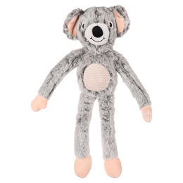 Produktbild von Flamingo Munko Bär Hundespielzeug aus Plüsch in Grau mit Squeaker 31x9x40cm