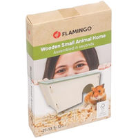 Produktbild von Flamingo Nagerhaus Mick aus FSC-zertifiziertem Holz für Hamster und Meerschweinchen Beige Grün 21x13,5x12cm