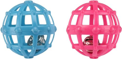 Flamingo Nagerspielzeug Ball mit Glocke aus Kunststoff für Hamster und Mäuse 5,1cm bunt – Bild 1 von 8