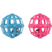 Produktbild von Flamingo Nagerspielzeug Ball mit Glocke aus Kunststoff für Hamster und Mäuse 5,1cm bunt
