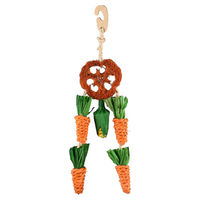 Produktbild von Flamingo Nagerspielzeug Karotte Multi mit Luffa aus Naturmaterial für Hamster 32cm