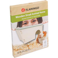 Produktbild von Flamingo Nagetierhaus Mick aus FSC-zertifiziertem Holz in Beige Grün Weiß 37,5x24x20,5 cm