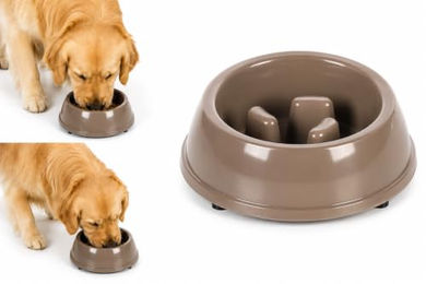 Flamingo Napf Mangi Slow Feeder Taupe aus Melamin 225ml - 225 ml – Bild 1 von 1