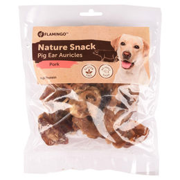 Flamingo Nature Snack Schweineohren-Muscheln Monoprotein Glutenfrei Ohne Zucker 200 g - 200 g – Bild 1 von 3