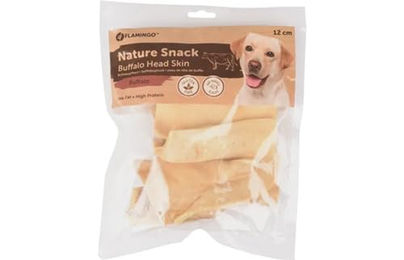 Flamingo Naturkauartikel Büffel Kopfhaut für Hunde glutenfrei und monoproteinreich 200g - 200 g – Bild 1 von 5