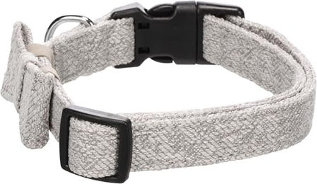 Flamingo Nelson Hundehalsband aus Nylon mit Schleife Grau Größe M – Bild 1 von 3