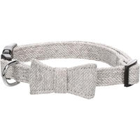 Produktbild von Flamingo Nelson Hundehalsband aus Nylon mit Schleife Grau Größe S
