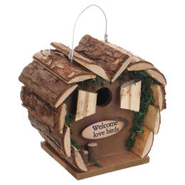 Flamingo Nistkasten Cuoero aus FSC-Holz für Meisen und Wildvögel Braun 16x12x15,5 cm – Bild 1 von 6