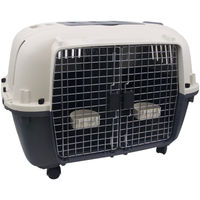 Produktbild von Flamingo Nomad Transportbox für große Hunde mit 2 Türen Grau L 56x87x65cm IATA-Norm aus Kunststoff
