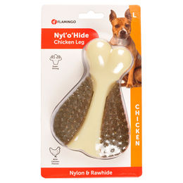 Flamingo Nyl'O Hide Kauspielzeug Huhn und Büffel 15 cm - 15 cm – Bild 1 von 2