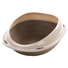 Flamingo Offene Katzentoilette Jota Schalentoilette aus Kunststoff Taupe S 35,5x45x15,5cm – Bild 1 von 5