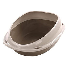 Flamingo Offene Katzentoilette Schalentoilette aus Kunststoff Beige Größe L 39,5x56,5x19,5cm – Bild 1 von 4
