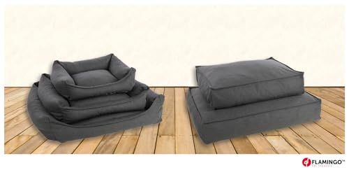 Flamingo Orthopädisches Hundebett Baldar Grau 100 cm Ergonomischer Schlafplatz für Senioren zur Gelenksupport – Bild 1 von 6