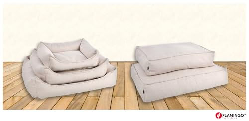 Flamingo Orthopädisches Hundebett Baldar mit Memory Foam für Senioren, Beige, 100 cm - 100 cm – Bild 1 von 8