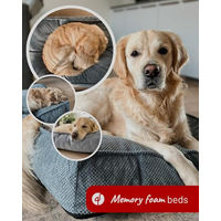 Produktbild von Flamingo Orthopädisches Hundebett Baldar mit Memory Foam für Senioren, Rosa, 100 cm - 100 cm