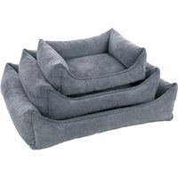 Produktbild von Flamingo Orthopädisches Hundebett Reno mit Memory Foam in Blau oder Grau - 80 cm