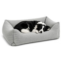Produktbild von Flamingo Orthopädisches Hundebett und Katzenbett aus Memory Foam Grau 100 x 80 x 25 cm