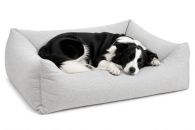 Flamingo Orthopädisches Hundebett und Katzenbett mit Memory Foam in Hellgrau 100 x 80 x 25 cm – Bild 1 von 2
