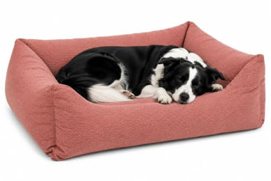 Flamingo Orthopädisches Hundebett und Katzenbett mit Memory Foam in Rot 100 x 80 x 25 cm – Bild 1 von 2