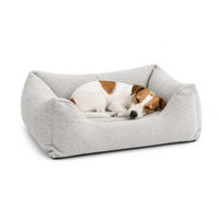 Produktbild von Flamingo Orthopädisches Hundebett und Katzenbett Baleno Rechteck Hellgrau 65 x 50 x 20 cm mit Memory Foam und abnehmbarem Bezug