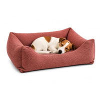 Produktbild von Flamingo Orthopädisches Hundebett und Katzenbett Baleno Rechteck Rot mit Memory Foam 65 x 50 x 20 cm