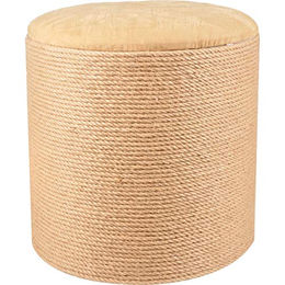Flamingo Ottoman Kratztonne für Katzen aus Sisal in Beige – Bild 1 von 2
