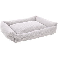 Produktbild von Flamingo Panier Jacquard Rectangle Gris 100x80x25cm mit abnehmbarem Bezug und Anti-Rutsch-Boden