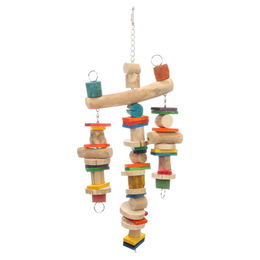 Produktbild von Flamingo Papageienspielzeug Apia bunt aus Holz 50cm