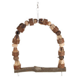 Flamingo Papageienspielzeug Schaukel Takkie aus Holz braun 33x6x42cm für Vögel – Bild 1 von 2