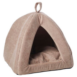 Flamingo Pasco Hundekissen Iglu aus Plüsch beige 40 x 40 x 35 cm – Bild 1 von 1