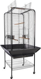 Flamingo Paullie Vogelvoliere für Wellensittiche Anthrazit 80x80x151,5 cm – Bild 1 von 3