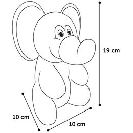 Flamingo Pet Products Henny Elefant Plüschspielzeug für Hunde Grau 38 cm – Bild 1 von 2