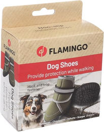 Flamingo Pfotenschuhe für Hunde aus Neopren grün Größe M wasserabweisend – Bild 1 von 3