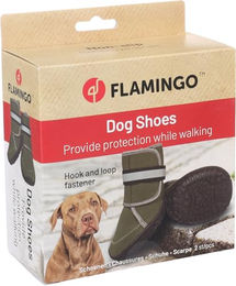 Flamingo Pfotenschuhe für Hunde aus Neopren in Grün Größe XL – Bild 1 von 3