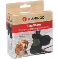 Produktbild von Flamingo Pfotenschuhe für Hunde Grün Größe L aus Polyester