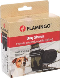 Produktbild von Flamingo Pfotenschuhe für Hunde Grün XS aus Polyester mit harter Sohle und reflektierenden Elementen 2 Stück