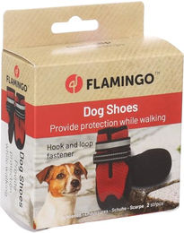 Produktbild von Flamingo Pfotenschuhe für Hunde Rot XS wasserabweisend aus Polyester