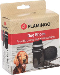 Flamingo Pfotenschuhe für Hunde Schwarz Größe L aus Polyester – Bild 1 von 4