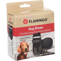 Produktbild von Flamingo Pfotenschuhe für Hunde Schwarz Größe L aus Polyester