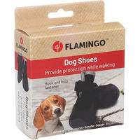 Produktbild von Flamingo Pfotenschuhe für Hunde Schwarz Größe L aus Polyester