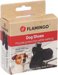 Flamingo Pfotenschuhe für Hunde Schwarz Größe M aus Polyester – Bild 1 von 4