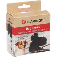 Produktbild von Flamingo Pfotenschuhe für Hunde Schwarz Größe M aus Polyester