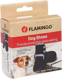 Flamingo Pfotenschuhe für Hunde Schwarz Größe M aus Polyester wasserabweisend – Bild 1 von 2