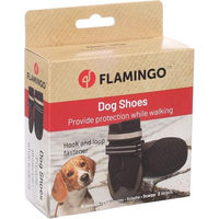 Produktbild von Flamingo Pfotenschuhe für Hunde Schwarz Größe S aus Neopren und Polyester wasserabweisend